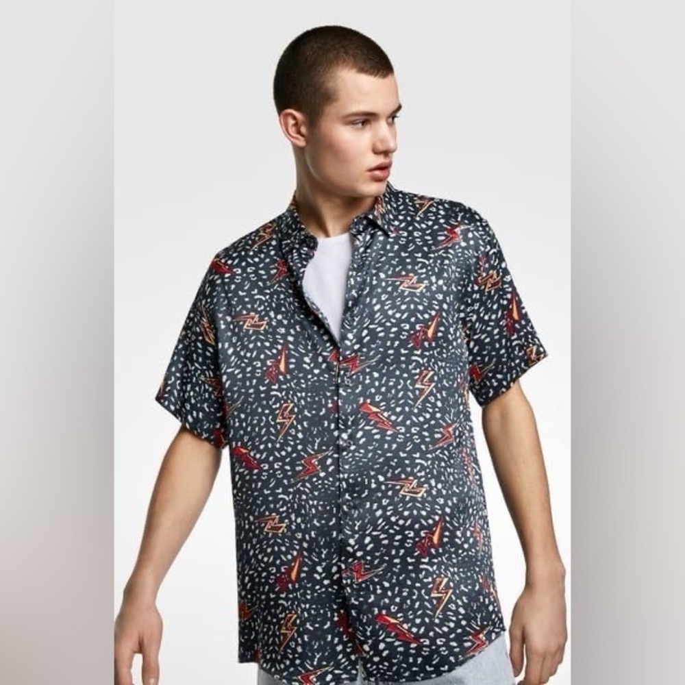 Zara viscose, button-down shirt size medium